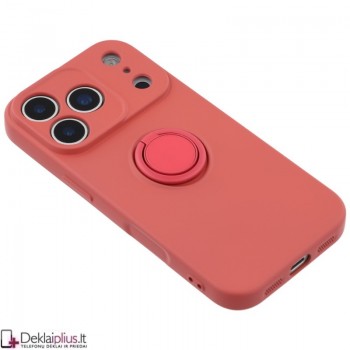 Guminis dėklas su žiedu - bordo spalvos (Apple Iphone 17 Pro Max/18 Pro Max) Guminis dėklas su žiedu - bordo spalvos (Apple Iphone 17 Pro Max/18 Pro Max)